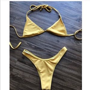 zaful yellow bikini